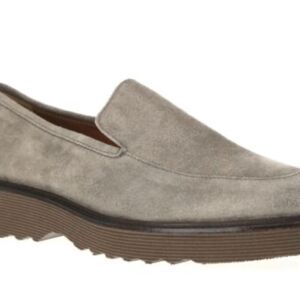 Aquatalia Kelsey Grey Distressed Suede Loafers Sz 9